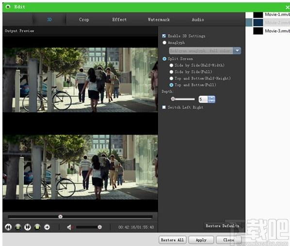 7thShare 3D Video Converter下载,视频转换器,视频转换