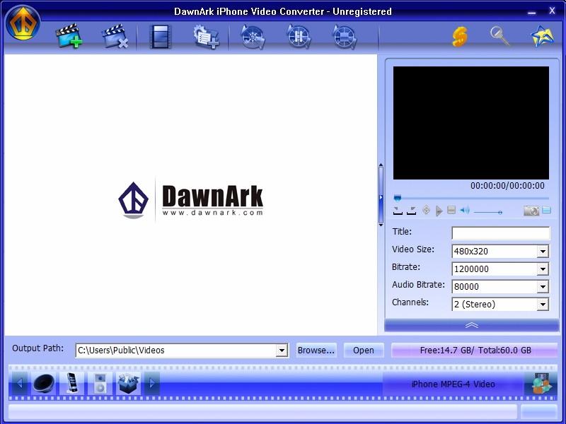 DawnArk iPhone Video Converter,iPhone视频格式转换