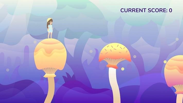 蘑菇姑娘跳一跳官方版(mushroom jump)下载,蘑菇姑娘跳一跳,休闲游戏,跳一跳游戏